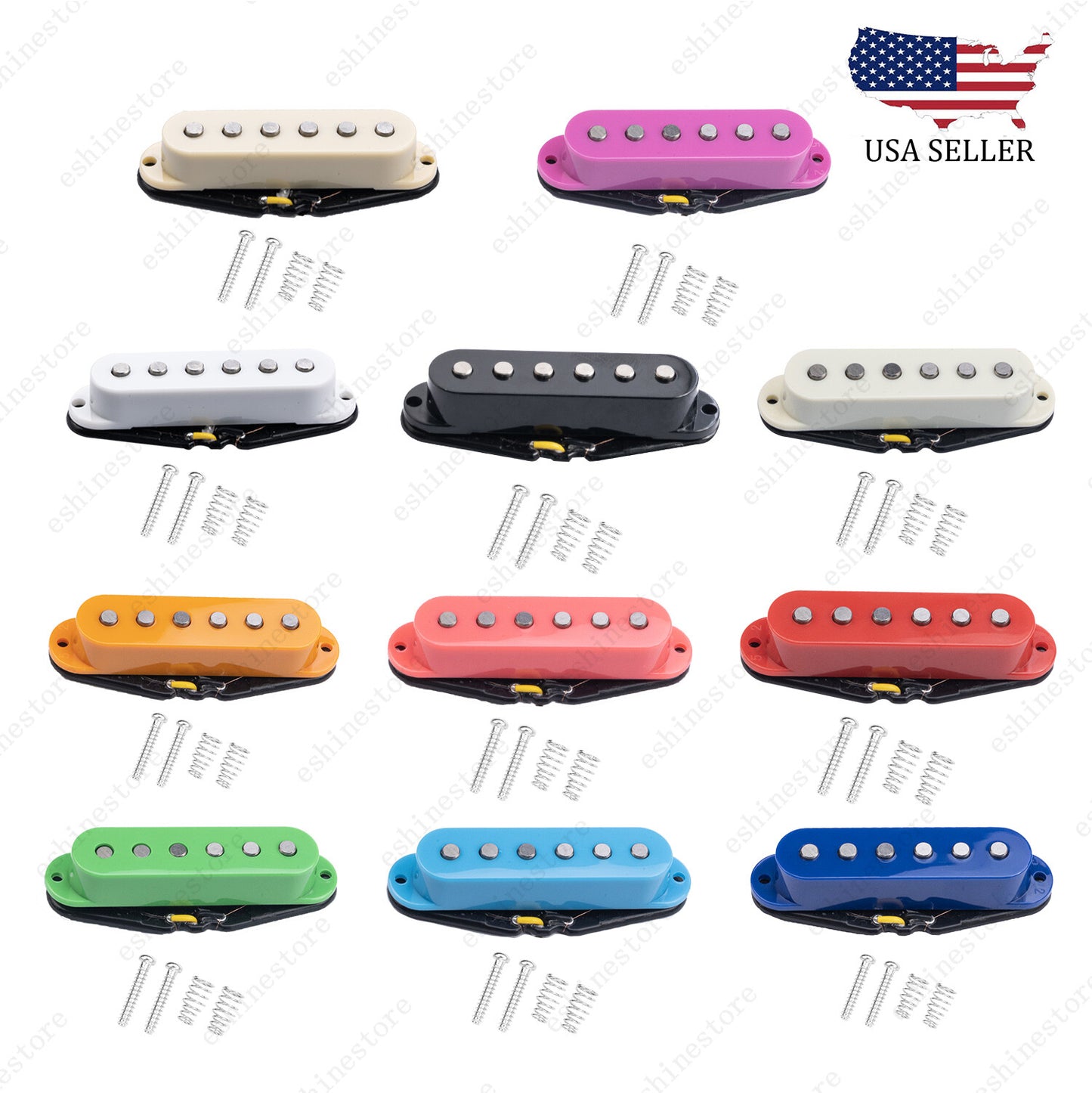 1 Pcs Single Coil SSS Alnico V Magnet Pickup Guitar Neck Middle Bridge for Strat