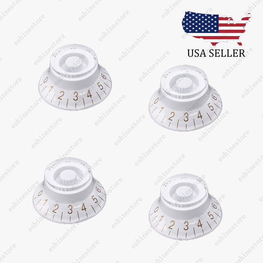 4x Guitar Bell Knobs 18 Fine Spline Top Hat 50s Knobs for SG Les Paul Guitar