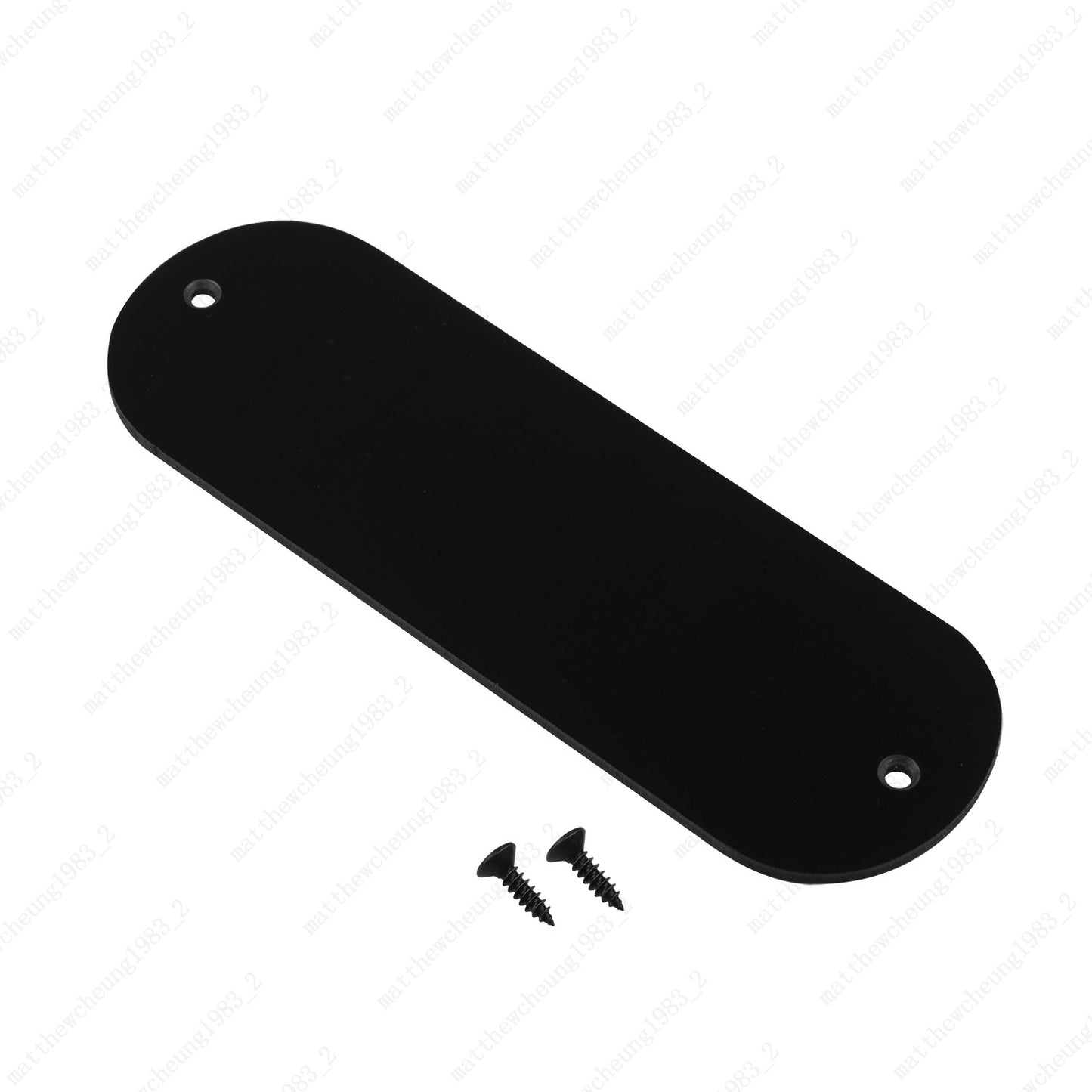 1 Pcs Electric Guitar 2 Hole Glossy Black Backplate Back Cover Cavity Trem Cover