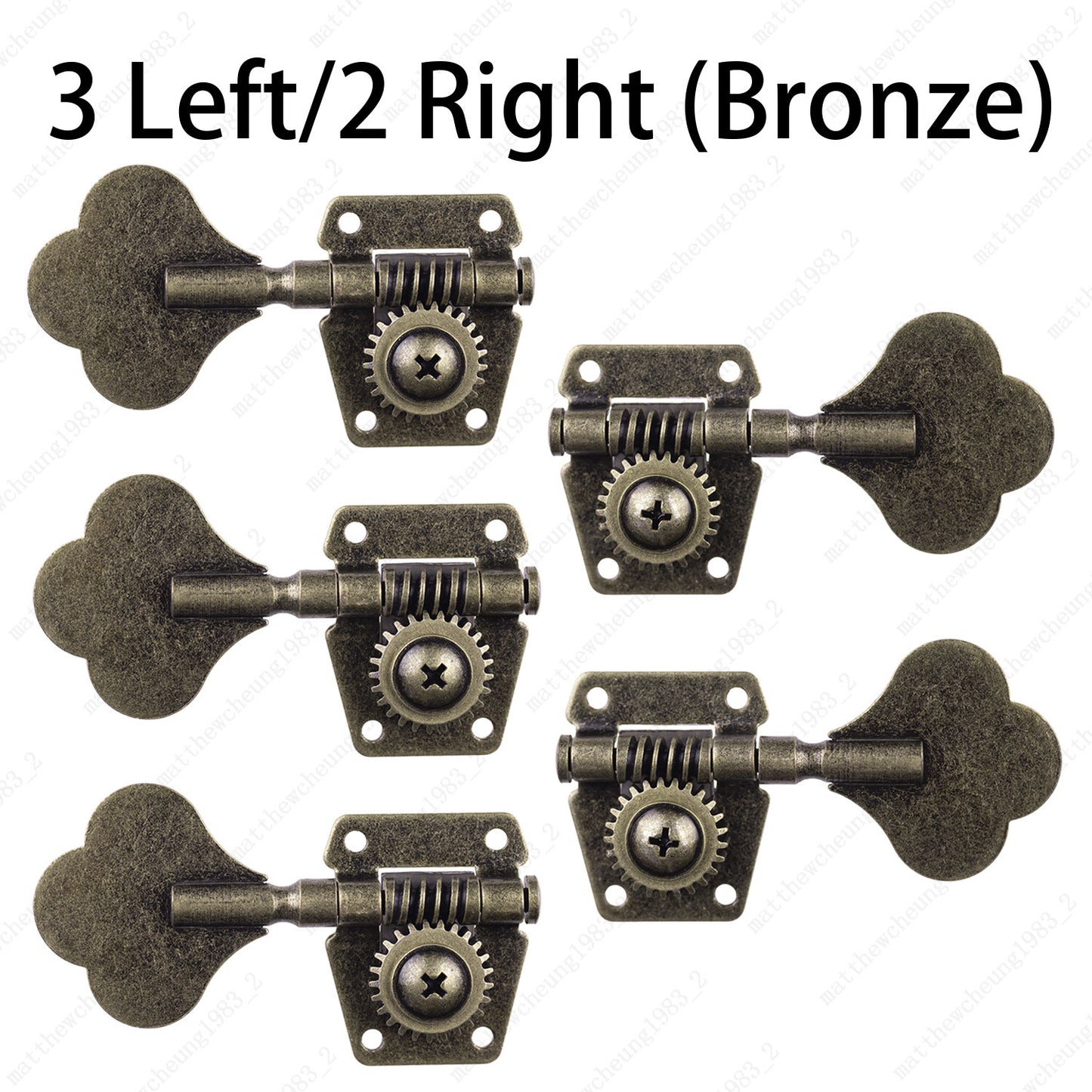 Relice Vintage Open Machine Heads 1:25 Ratio Gear Bass Tuning Key Pegs-Bronze