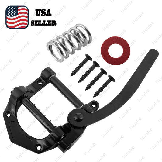 Black Electric Guitar Tremolo Bridge Vibrato Tailpiece Fits Tele SG LP Style