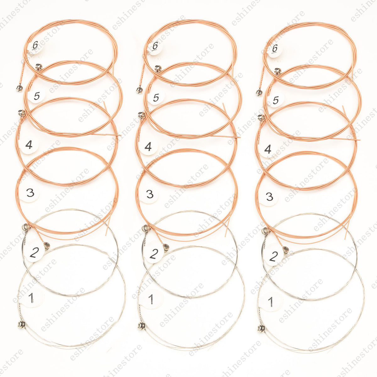 1-3 Set of 6 Guitar Strings Replacement Steel String For Acoustic Guitar 1st-6th