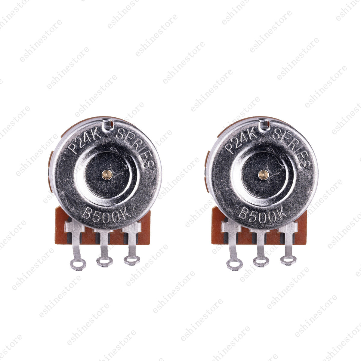 A/B 250K/500K Guitar Potentiometers Brass 15mm Short Shaft Pot US 24 Spline Fine