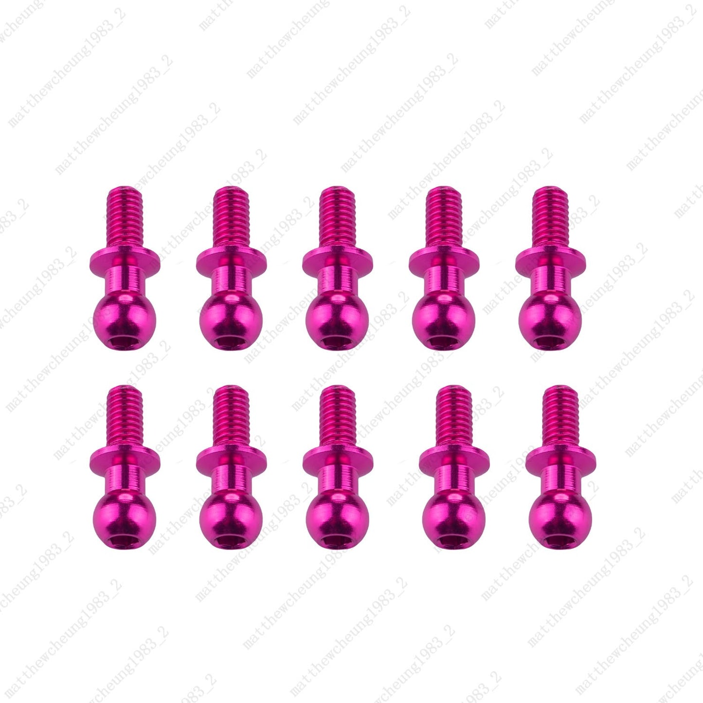Upgrade Universal RC Pull Rod Ball Heads 10pcs-M3 Thread (Black/Gray/Pink/Blue)