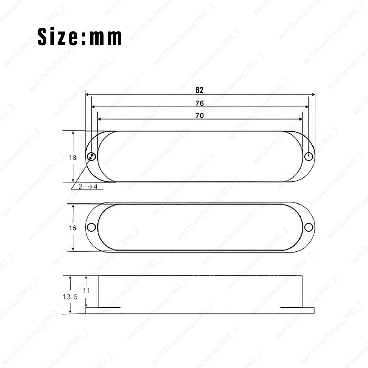 1 Pcs Plastic Sealed Single Coil Pickup Cover For ST Guitar No Holes Mulit Color