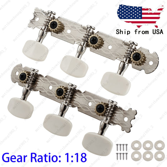 1:16 Guitar String Tuning Pegs Machine Head Tuners Key 3L3R for Classical Guitar