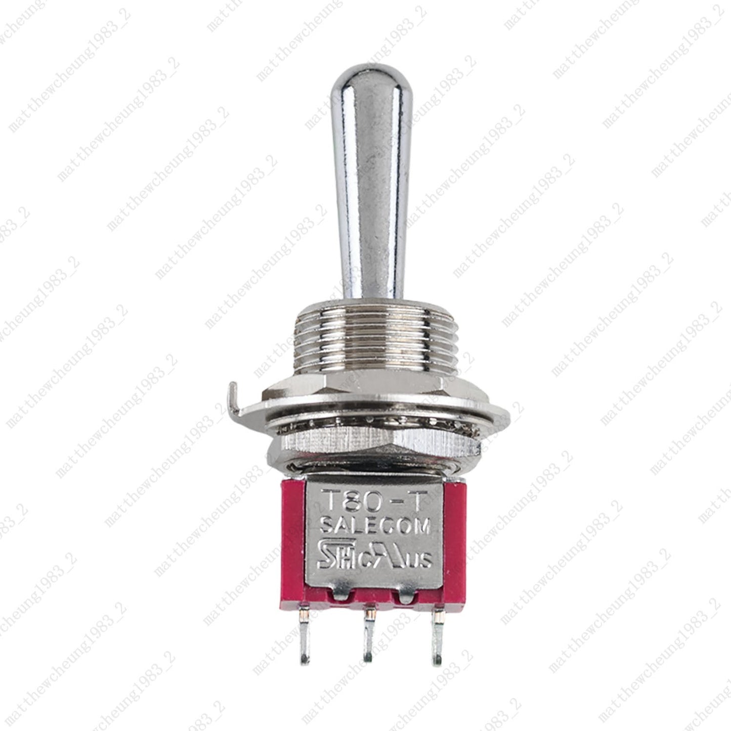 1/3/5pcs Guitar Momentary SPDT 3Pin 3-Position (ON)-OFF-ON Fat Bat Toggle Switch
