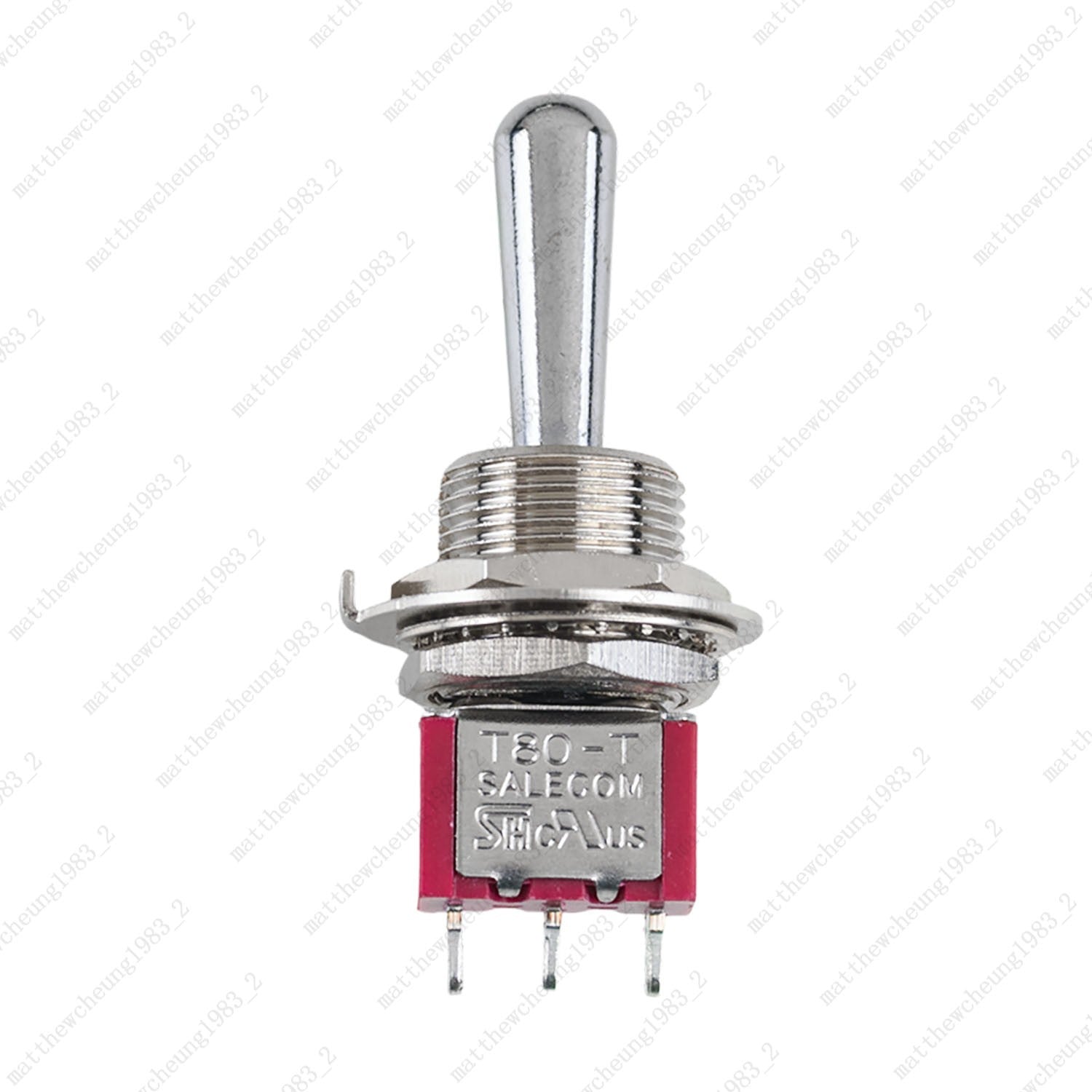 1/3/5pcs Guitar Momentary SPDT 3Pin 3-Position (ON)-OFF-ON Fat Bat Toggle Switch