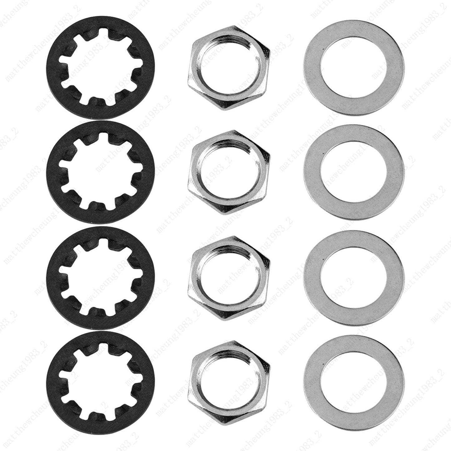 Guitar Nuts Washers Lock Washers for CTS Pots & Switchcraft Jacks-Set of 1/2/4