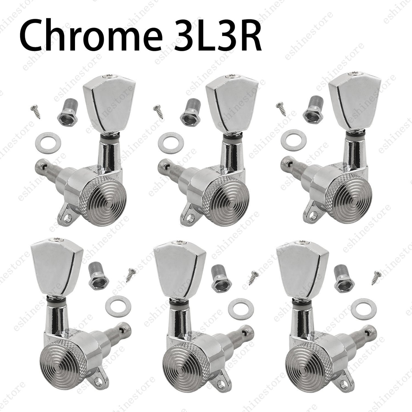 Electric Guitar Locking Tuners Tuning Pegs Machine Heads 1:18 L/R Inline