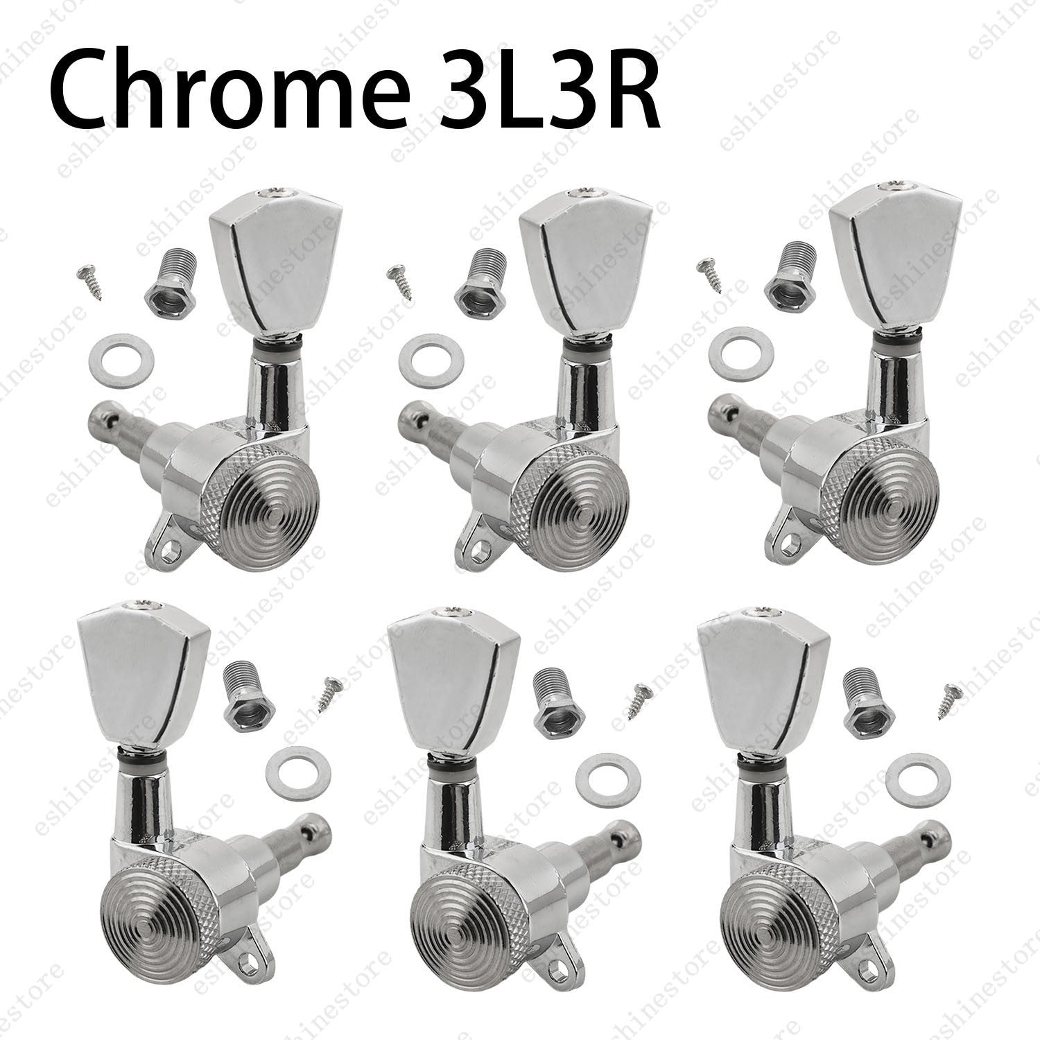 Electric Guitar Locking Tuners Tuning Pegs Machine Heads 1:18 L/R Inline