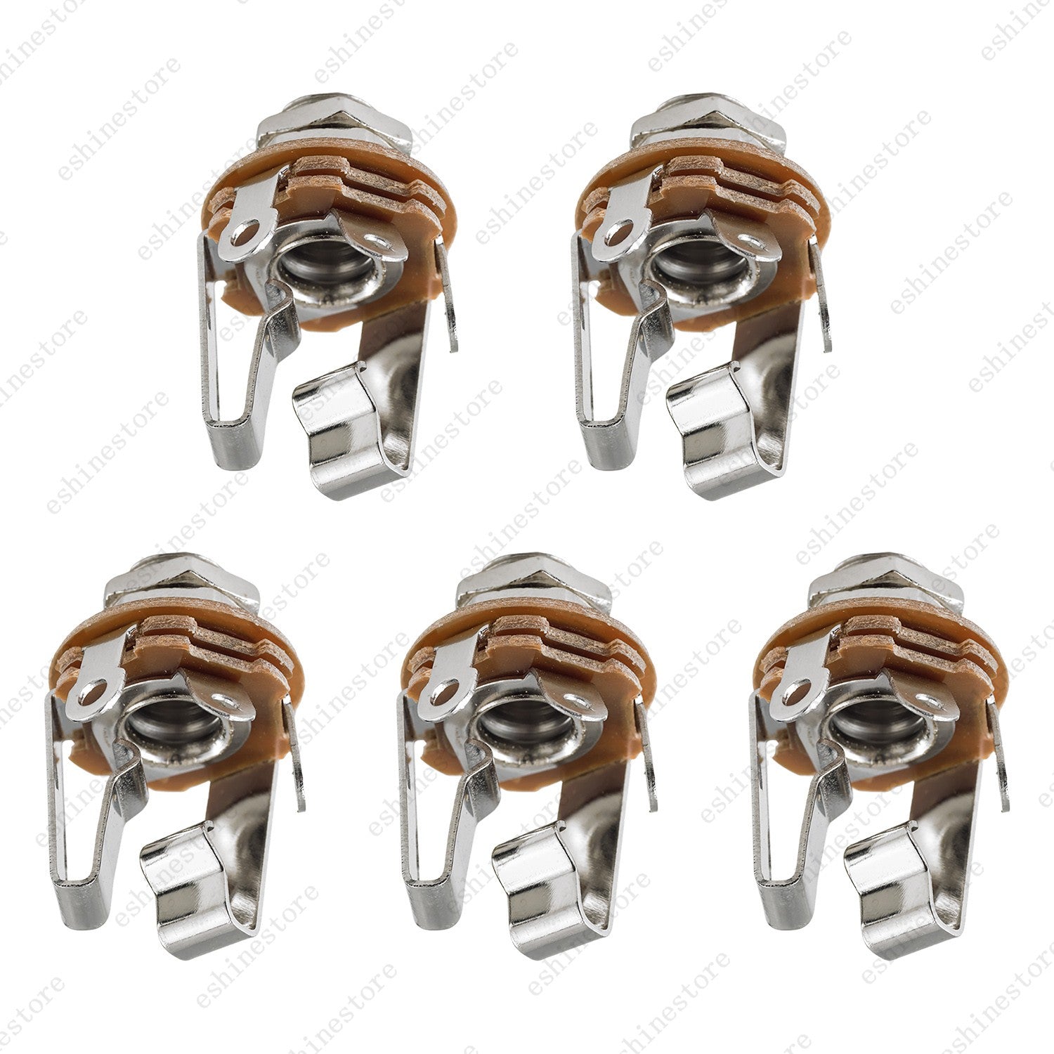 1/2/5pcs Stereo Output/Input Jack Socket 6.35mm Jack Socket for Electric Guitar