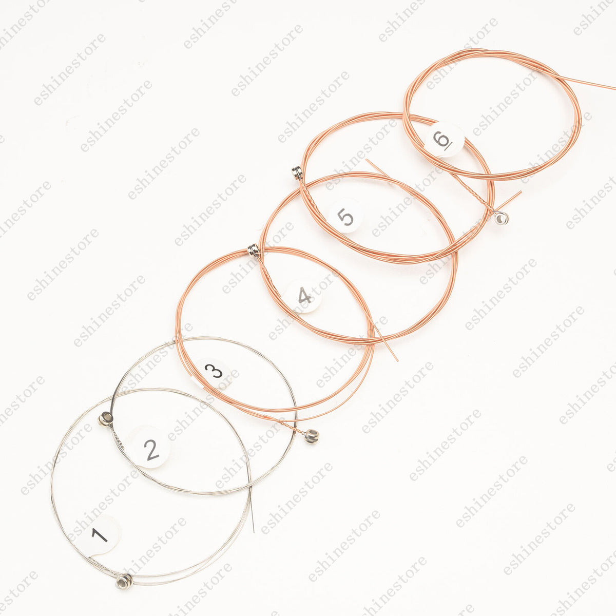 1-3 Set of 6 Guitar Strings Replacement Steel String For Acoustic Guitar 1st-6th