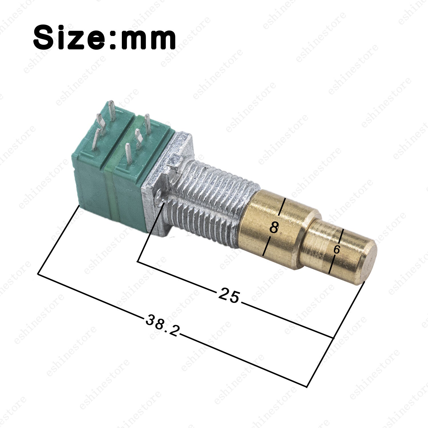 Dual Stacked A500k Concentric Control Mini Potentiometer with Knob for Bass