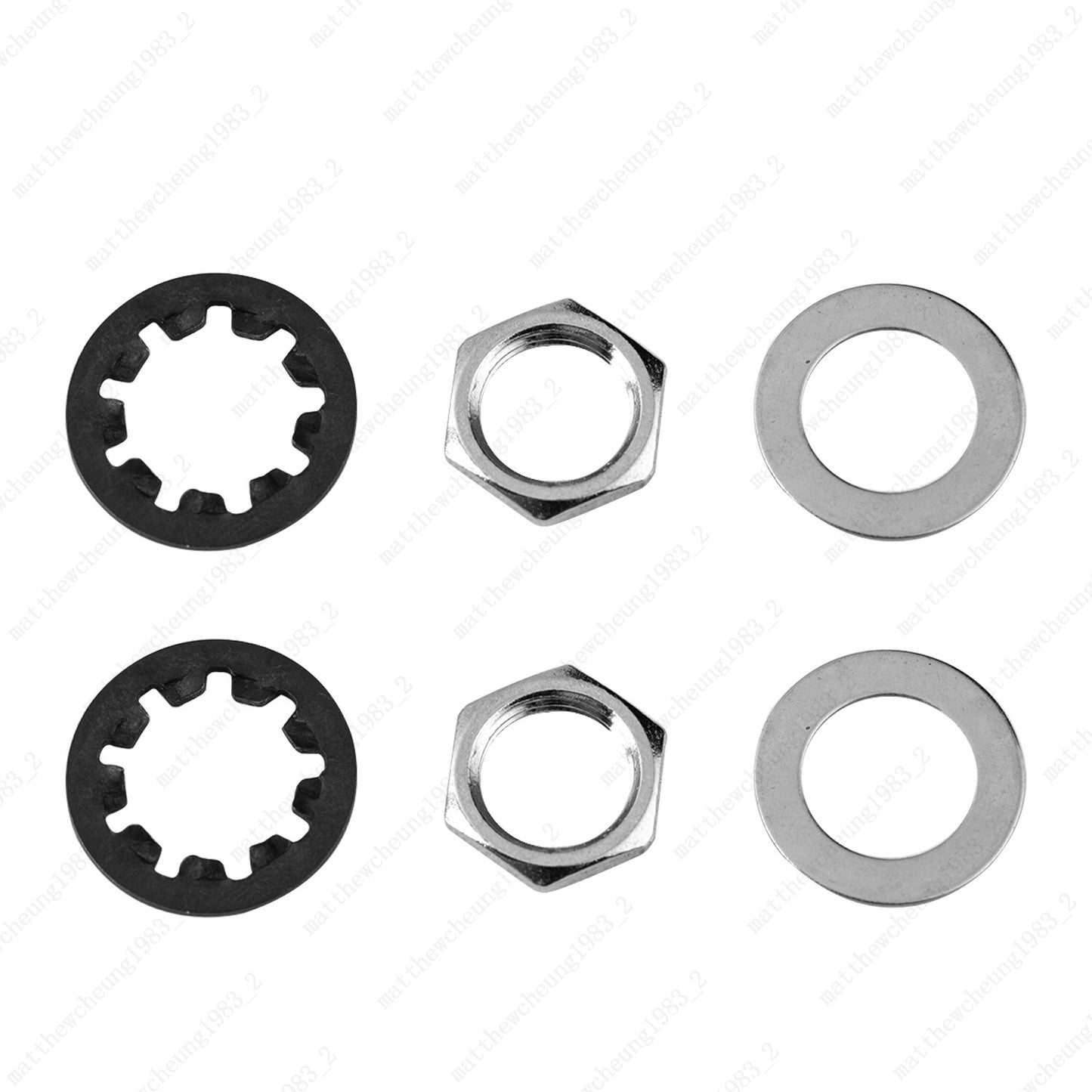 Guitar Nuts Washers Lock Washers for CTS Pots & Switchcraft Jacks-Set of 1/2/4