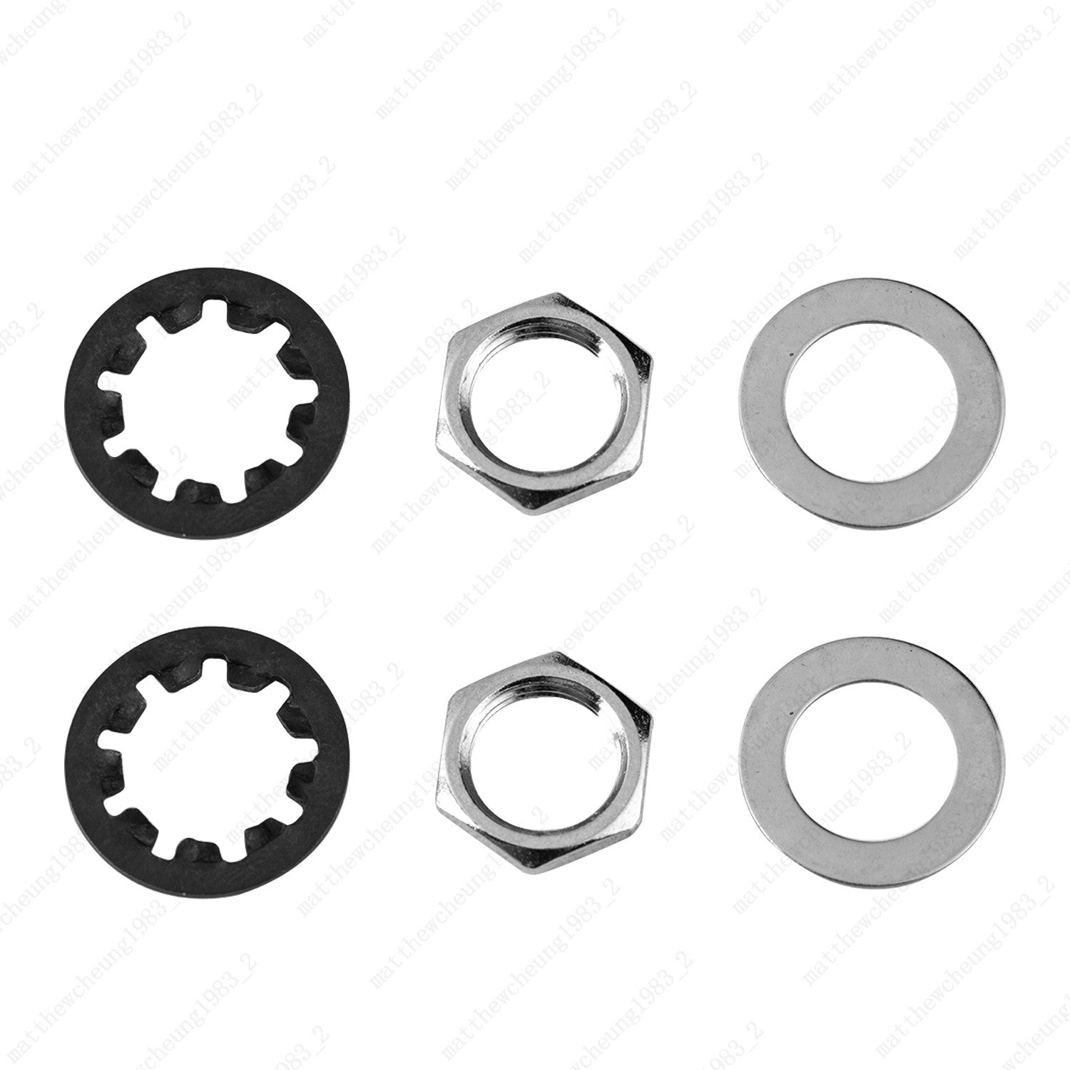 Guitar Nuts Washers Lock Washers for CTS Pots & Switchcraft Jacks-Set of 1/2/4