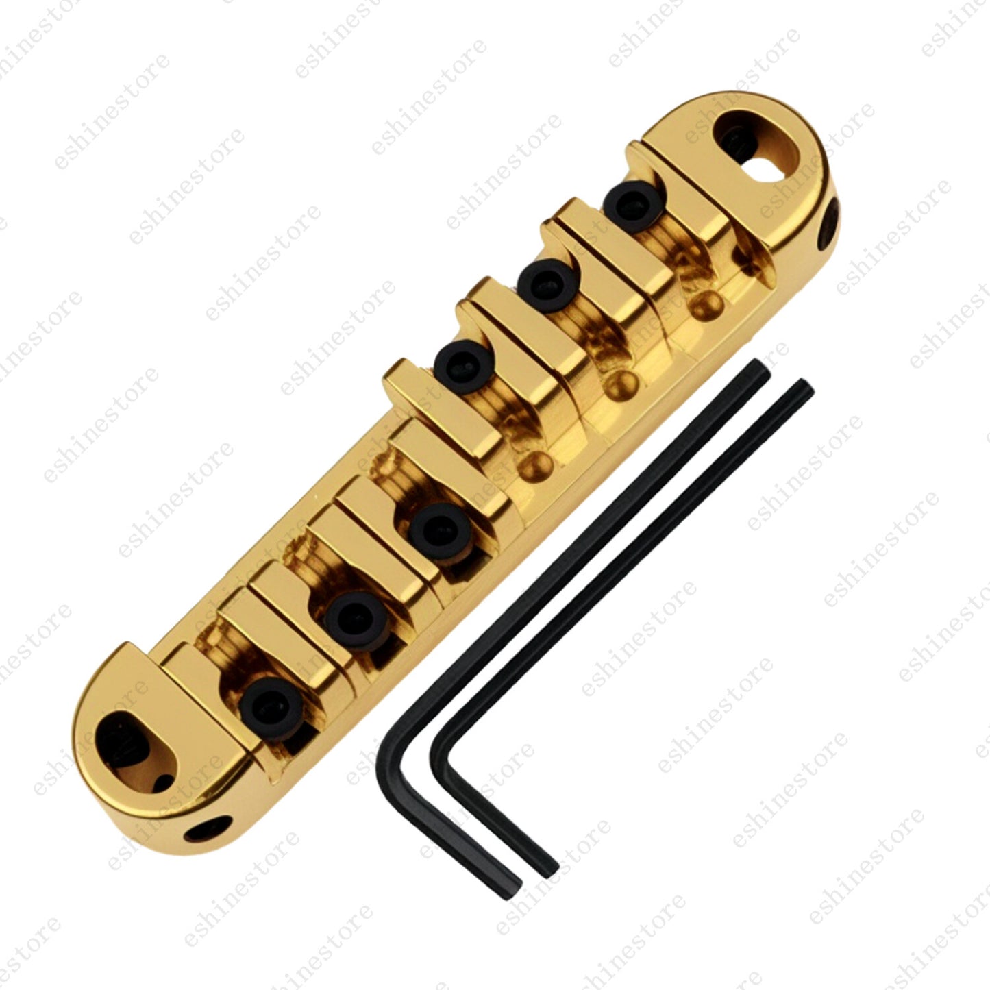 Tune-O-Matic Adjustable Roller Saddle Bridge For Les Paul SG ES-No Stud & Posts