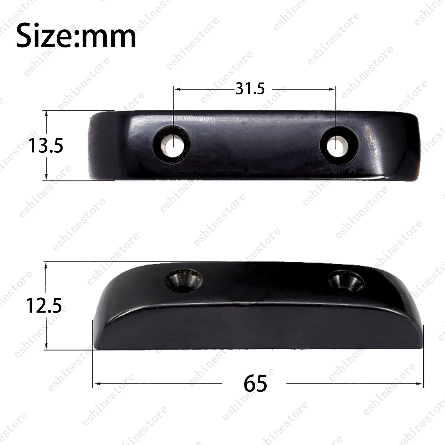 Bass Thumb Rest Plastic Bass Finger Rest Thumbrest with Screws for P Bass-Black