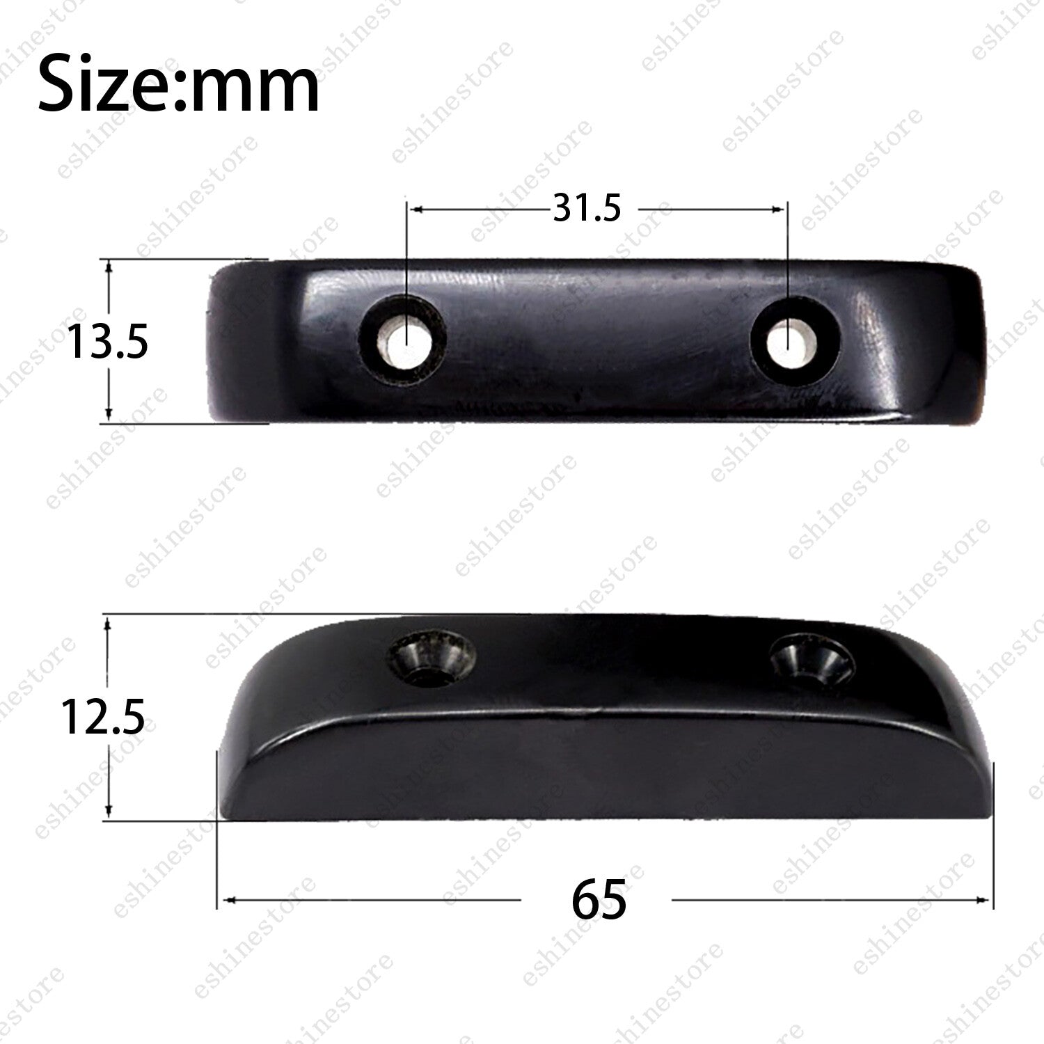 Bass Thumb Rest Plastic Bass Finger Rest Thumbrest with Screws for P Bass-Black