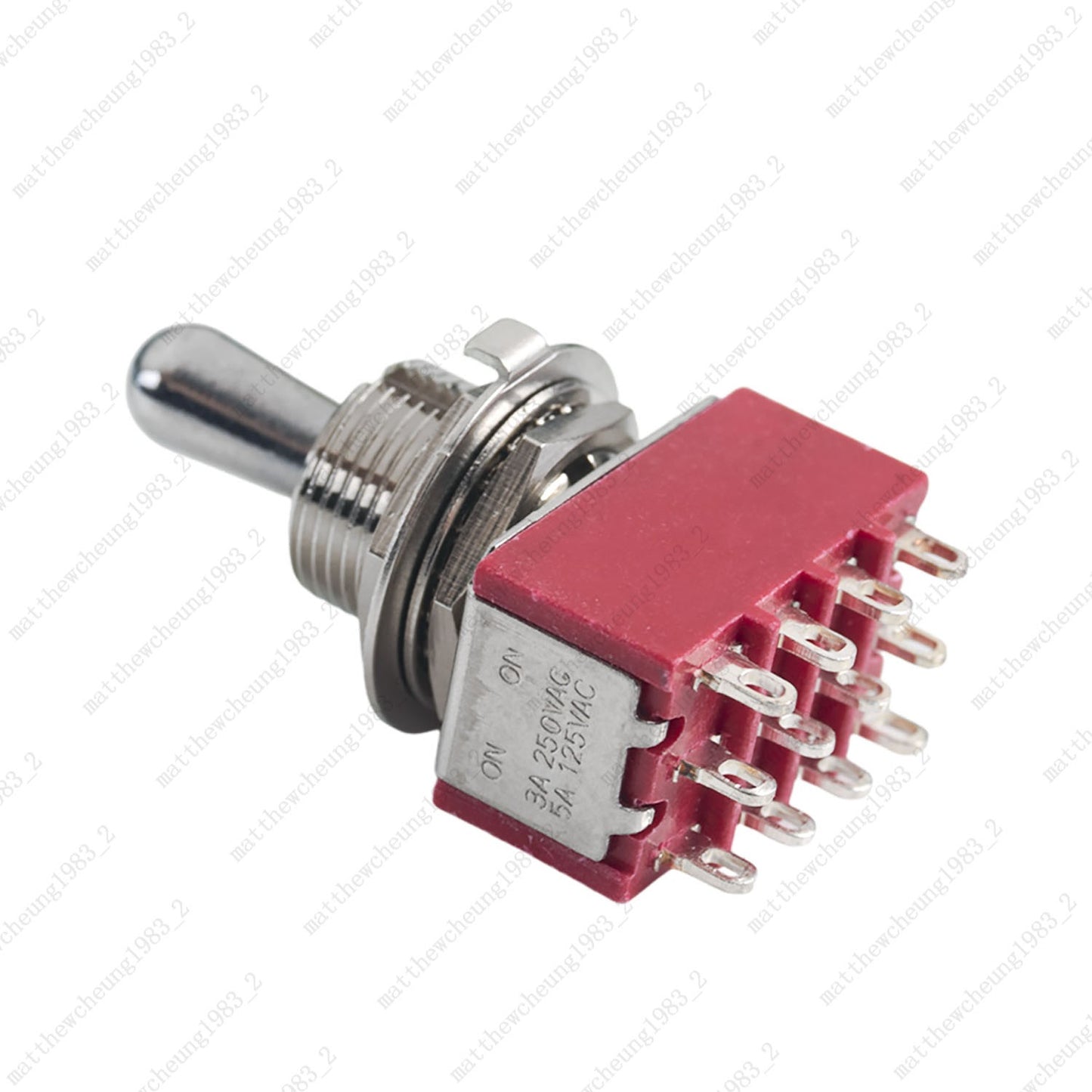1/3/5 x Guitar/AMP Fat Bat Toggle Switch 4PDT 12Pin 3-Position ON-OFF-ON Sealed