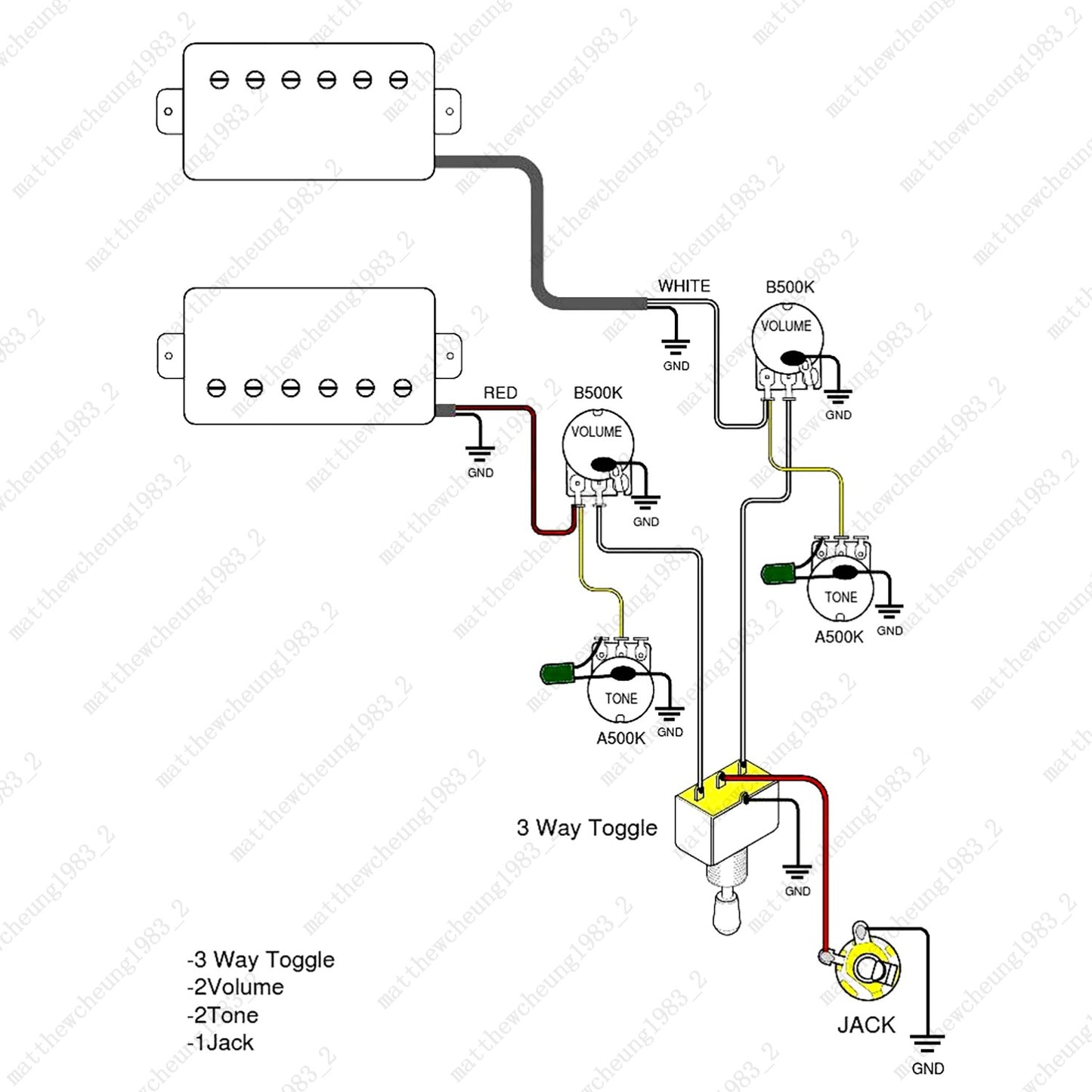 3-Position Metal Enclosed Pickup Selector Switch with Plastic Tip for EPI SG LP