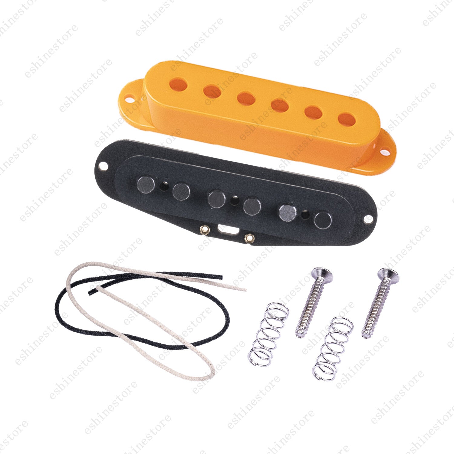 11 Color Flat Top Single Coil Pickup Part Kit Alnico 5 Pole Pieces Fiber Bobbin