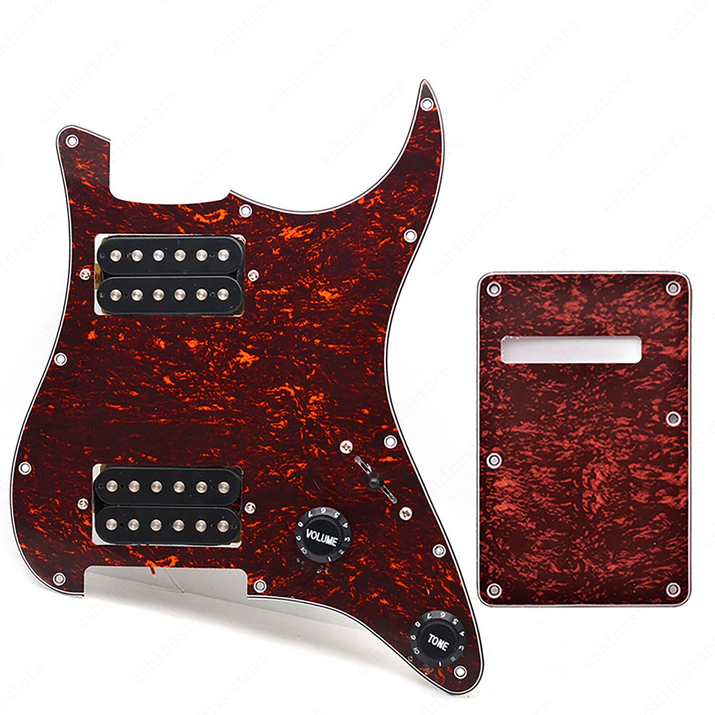 11 Hole Guitar HH Loaded Pickguard Set & Back Plate for SQ FENDER Stratocaster
