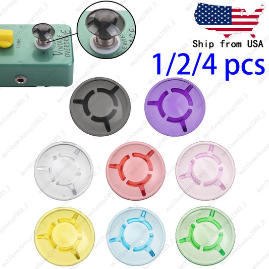 1/2/4pcs Mushroom Plastic Guitar Effect Pedal Footswitch Toppers Foot Nail Cap