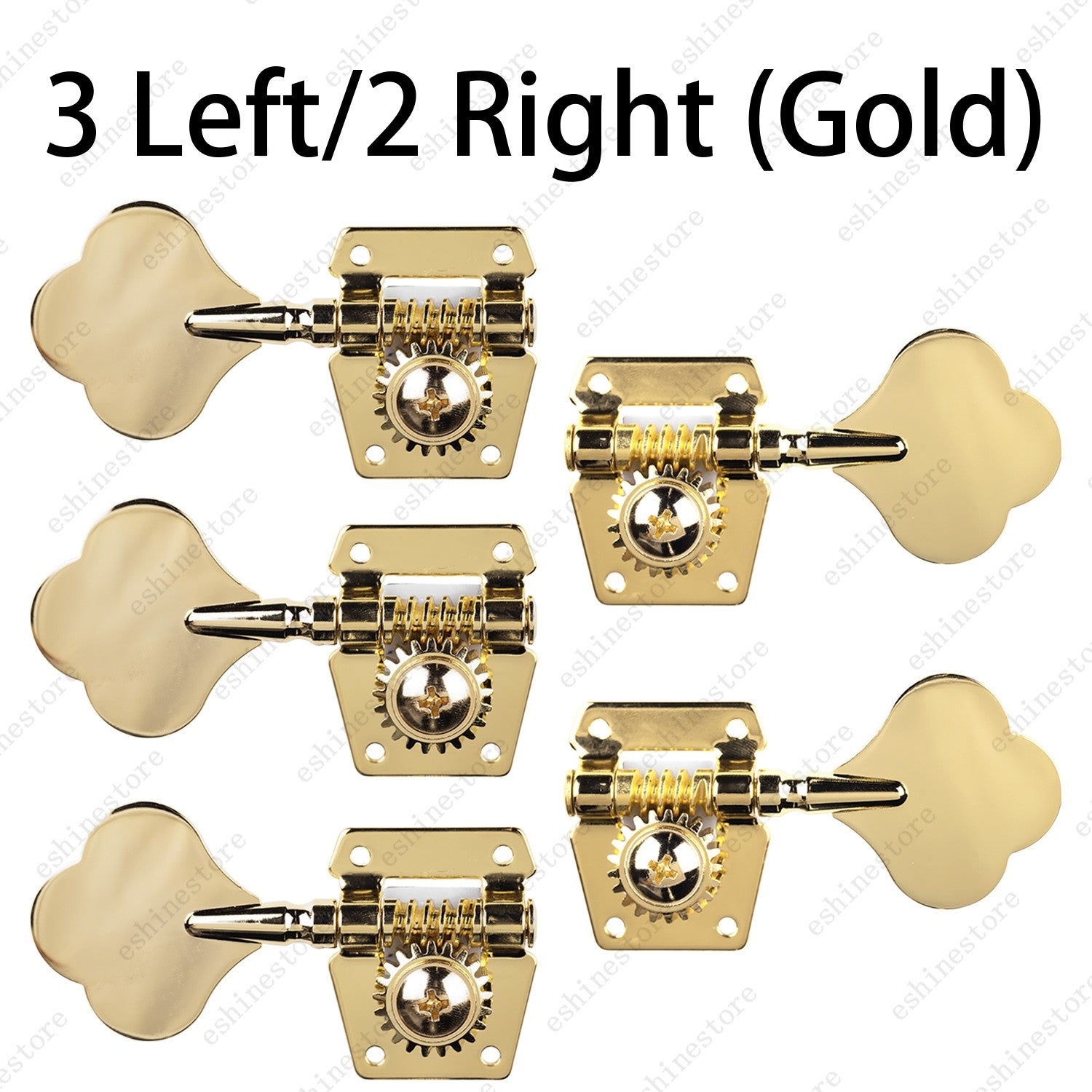 Heavy Duty Bass Vintage Open Machine Heads - 1:25 Ratio Gear Tuning Keys-Gold
