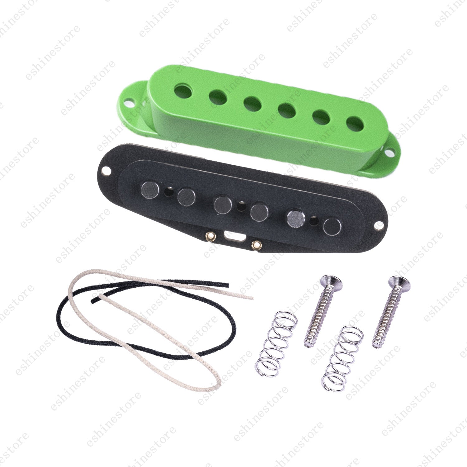 11 Color Flat Top Single Coil Pickup Part Kit Alnico 5 Pole Pieces Fiber Bobbin