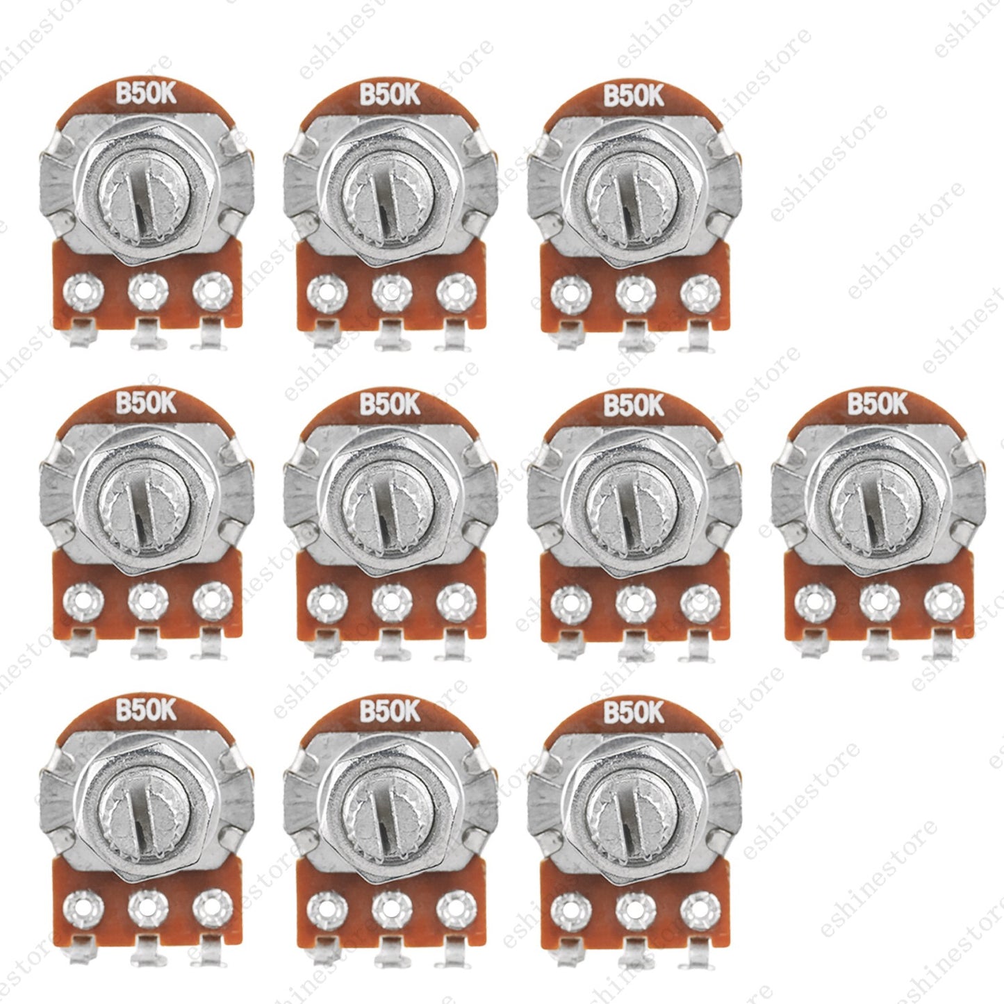 1/3/5/10X Mini Potentiometer 18mm A/B 25K/50K Volume Tone Pot For Active Pickup