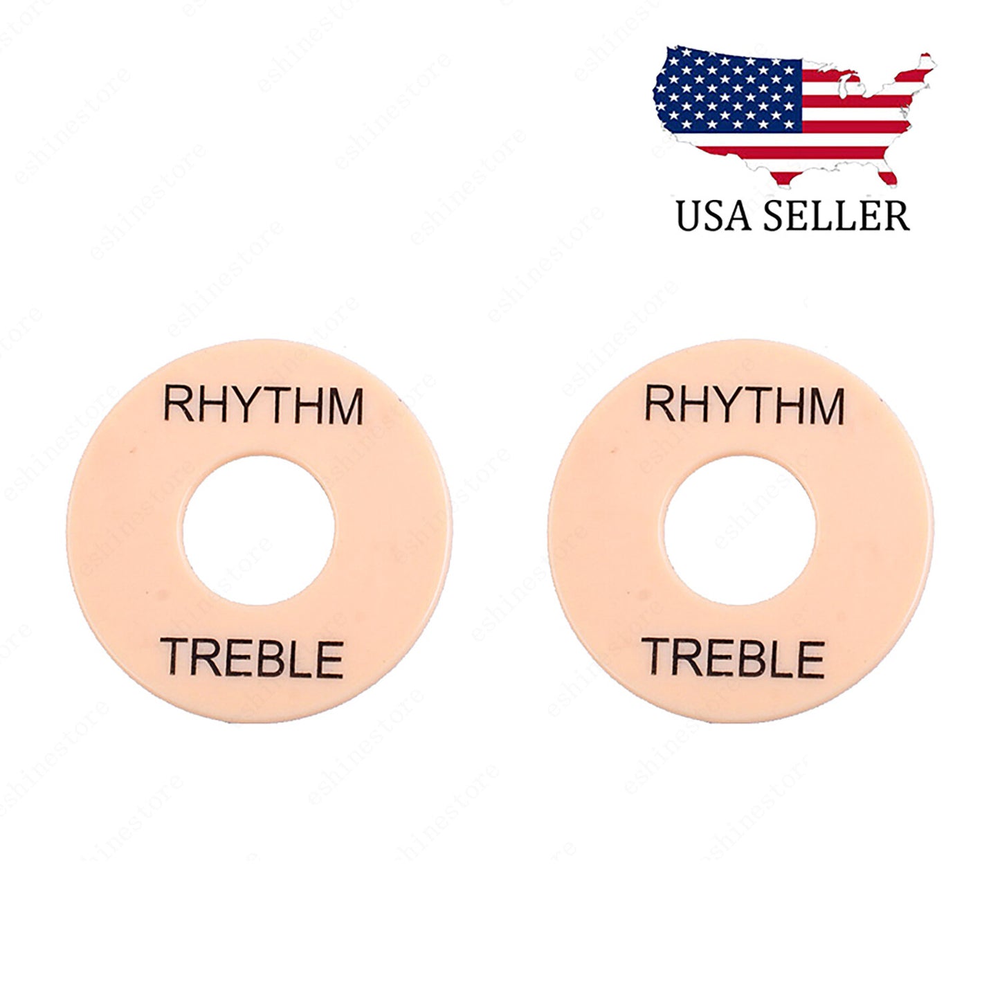 2x Cream/B Plastic Rhythm Toggle Switch Plate For GIBSON EPI Les Paul SG Guitar