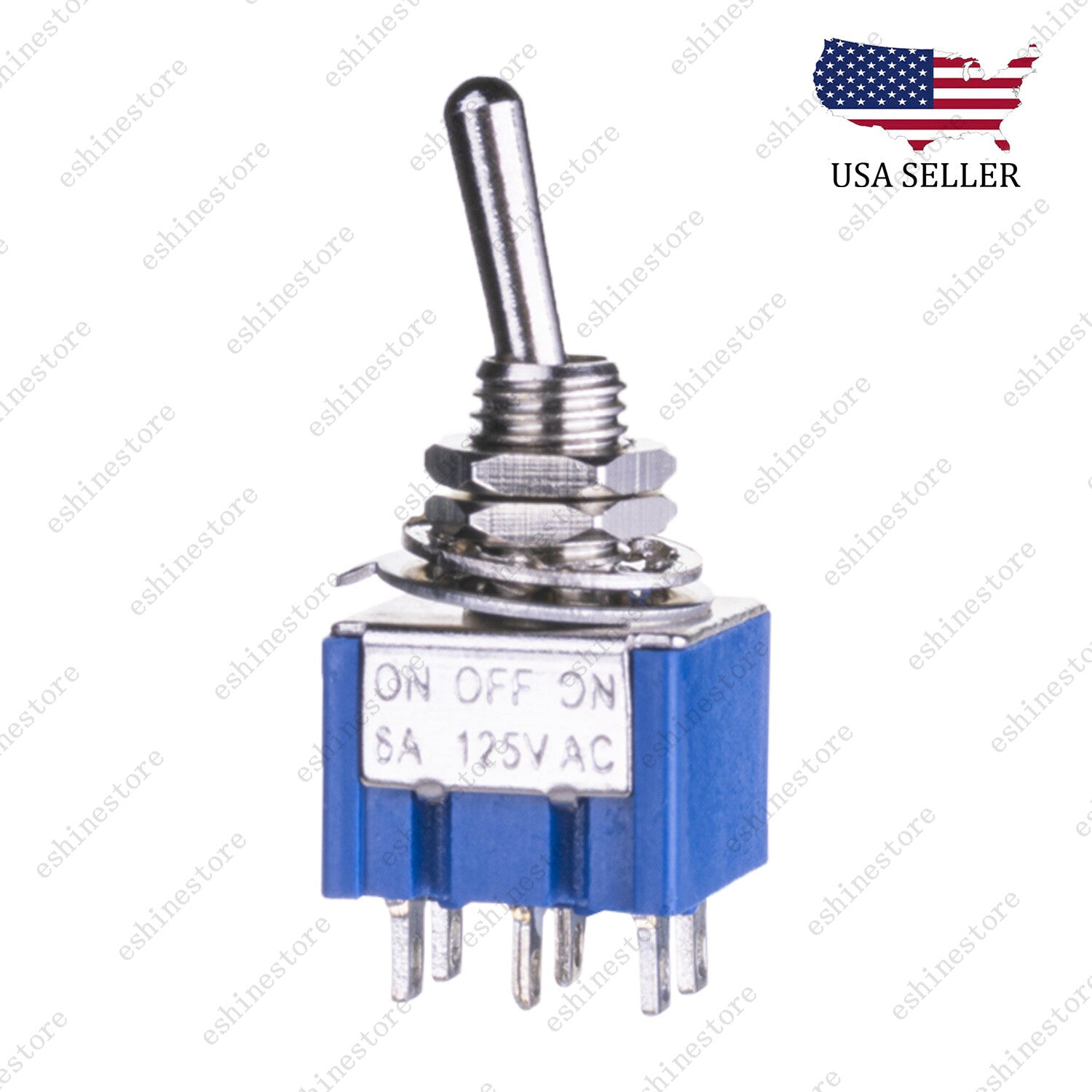 1x Quality Guitar or AMP DPDT 3 Way ON OFF ON Toggle Switch Sealed Mini Toggle
