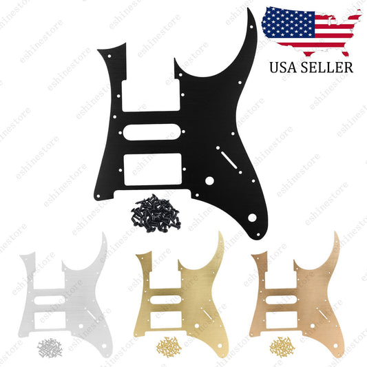 Aluminum Alloy 10 Hole Guitar Pickguard HSH Scratch Plate for Ibanez JEM Guitar