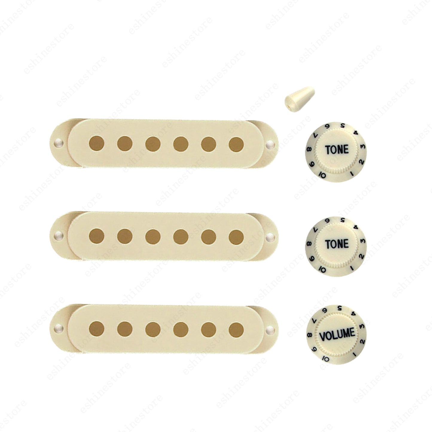 48/50/52mm Guitar Pickup Covers Knobs Switch Tip Set For Fender SQ Strat