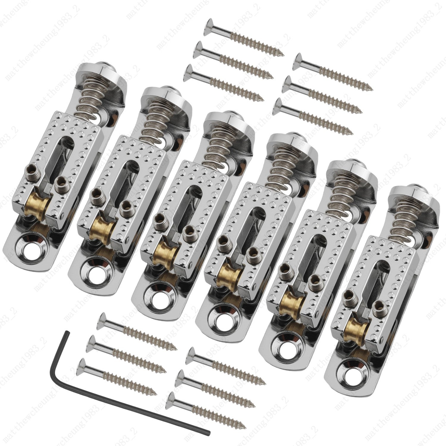 10.5mm Individual Single Roller Bridge Saddles for Guitar Cigar Box/Banjo-5Color