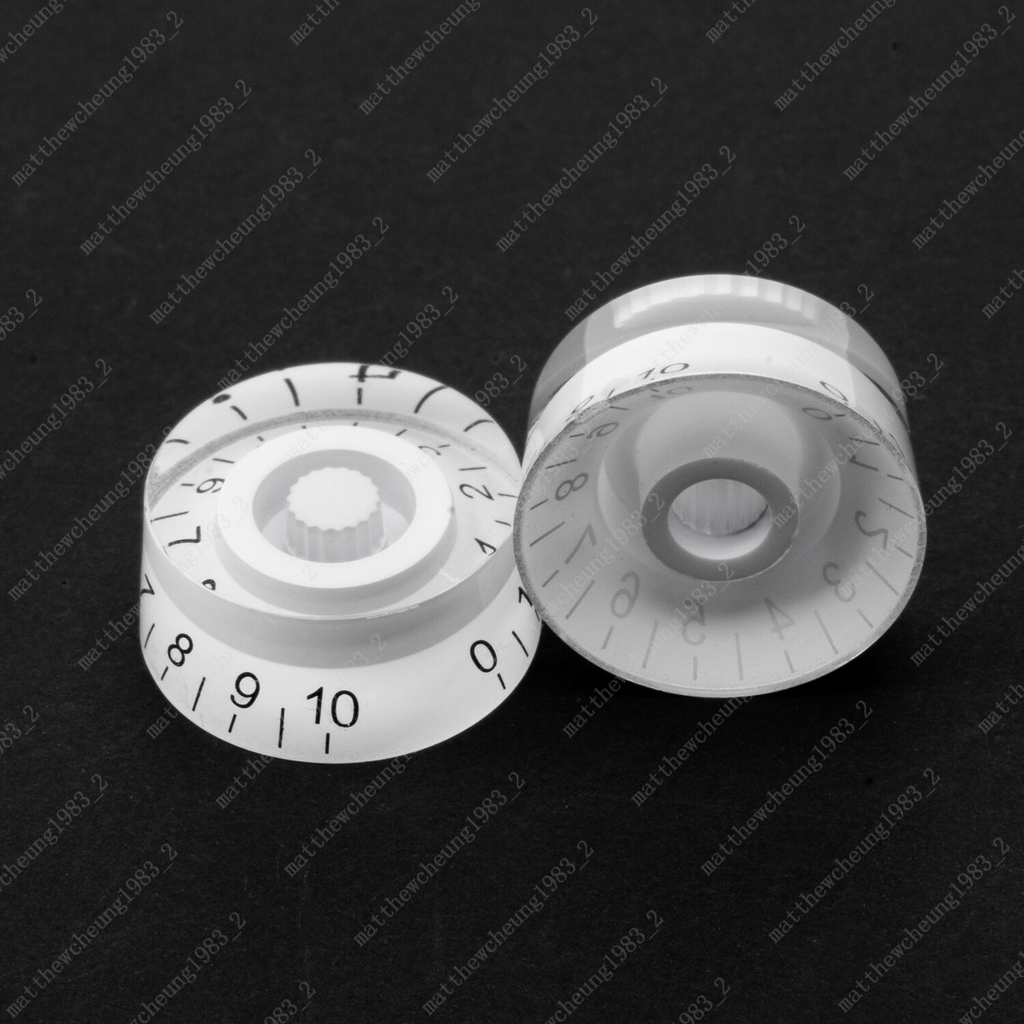 4 Pcs LP Custom Control Knobs Speed Dial Knobs Black w/ Gold for Les Paul SG