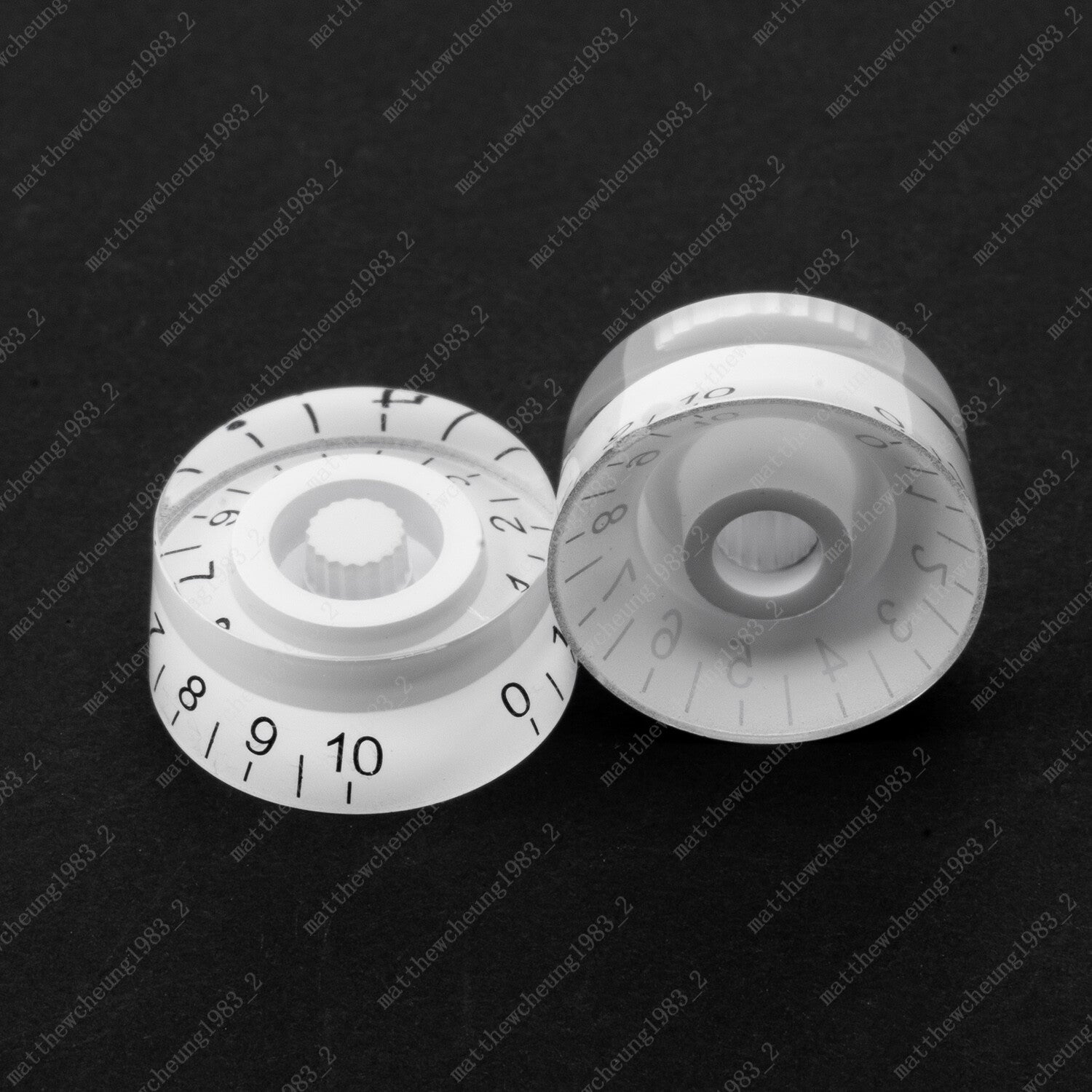 4 Pcs LP Custom Control Knobs Speed Dial Knobs Black w/ Gold for Les Paul SG