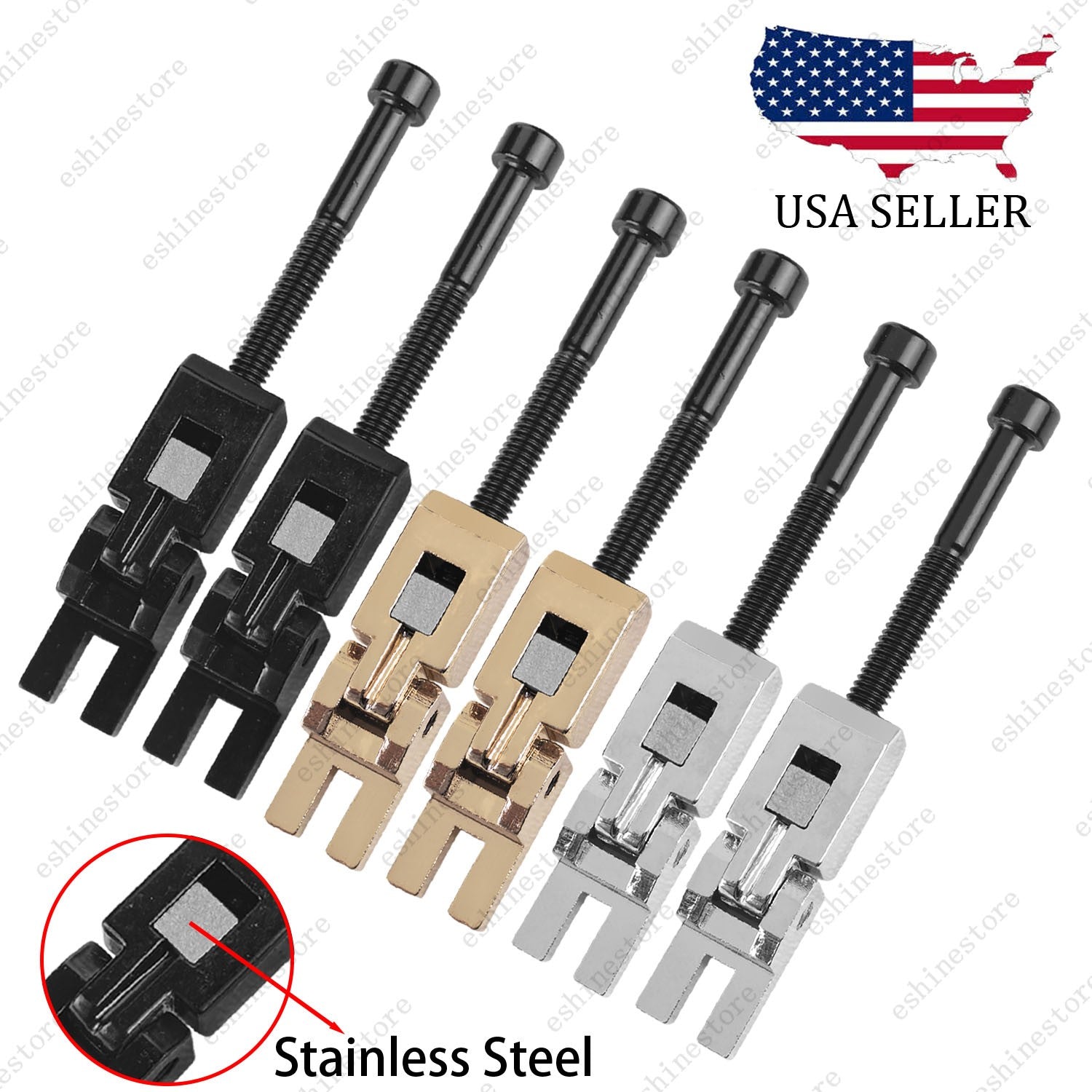 6pcs Guitar Double Locking String Saddles for Floyd Rose Guitar Tremolo Bridge