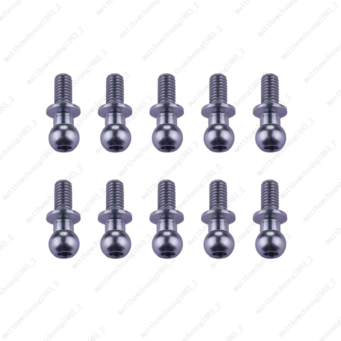 Upgrade Universal RC Pull Rod Ball Heads 10pcs-M3 Thread (Black/Gray/Pink/Blue)