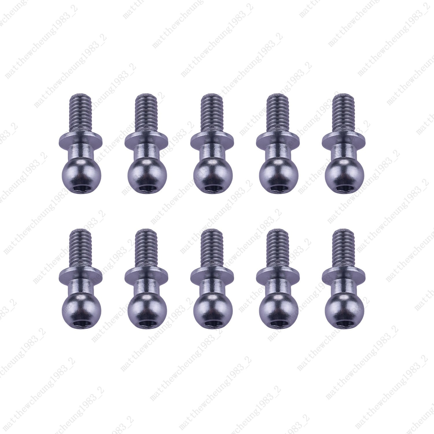 Upgrade Universal RC Pull Rod Ball Heads 10pcs-M3 Thread (Black/Gray/Pink/Blue)