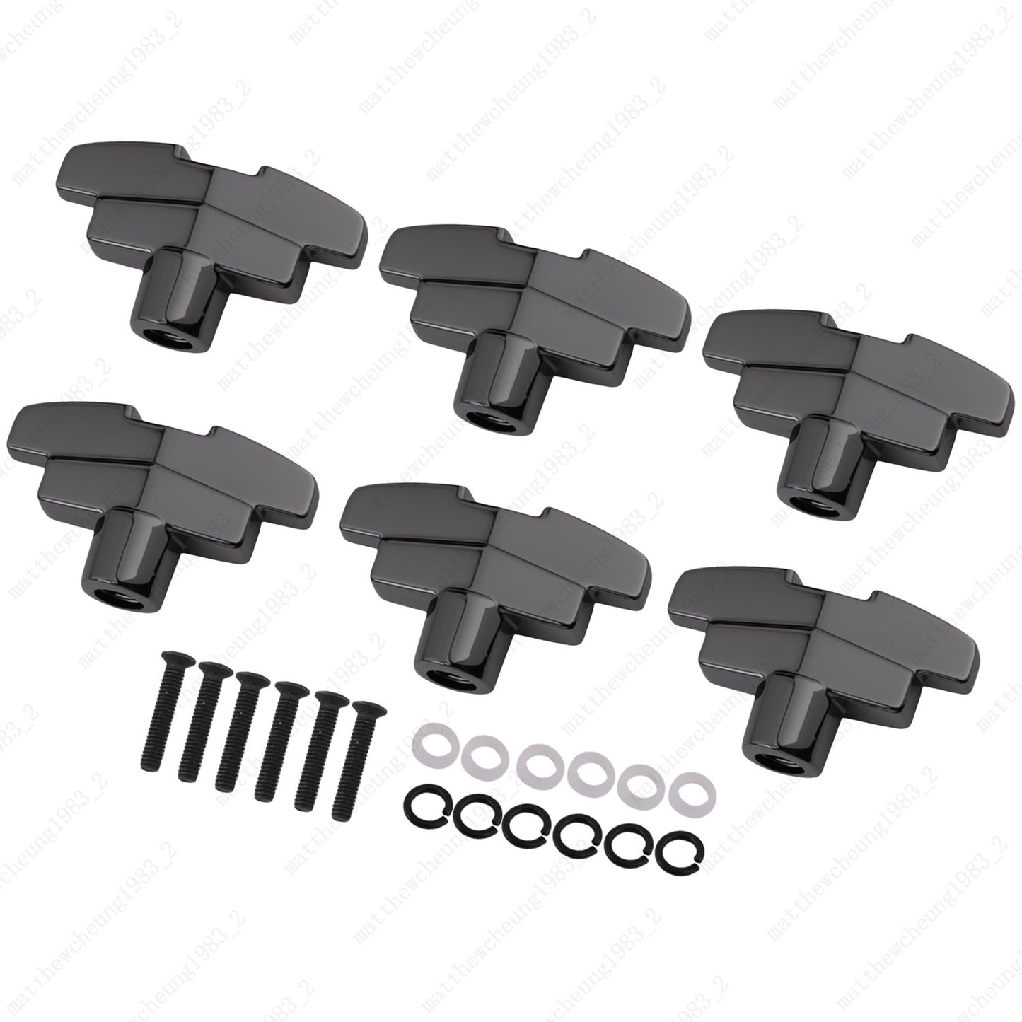 1 Set Guitar Tuning Peg Button Machine Head T-Shaped Buttons for Electric Guitar