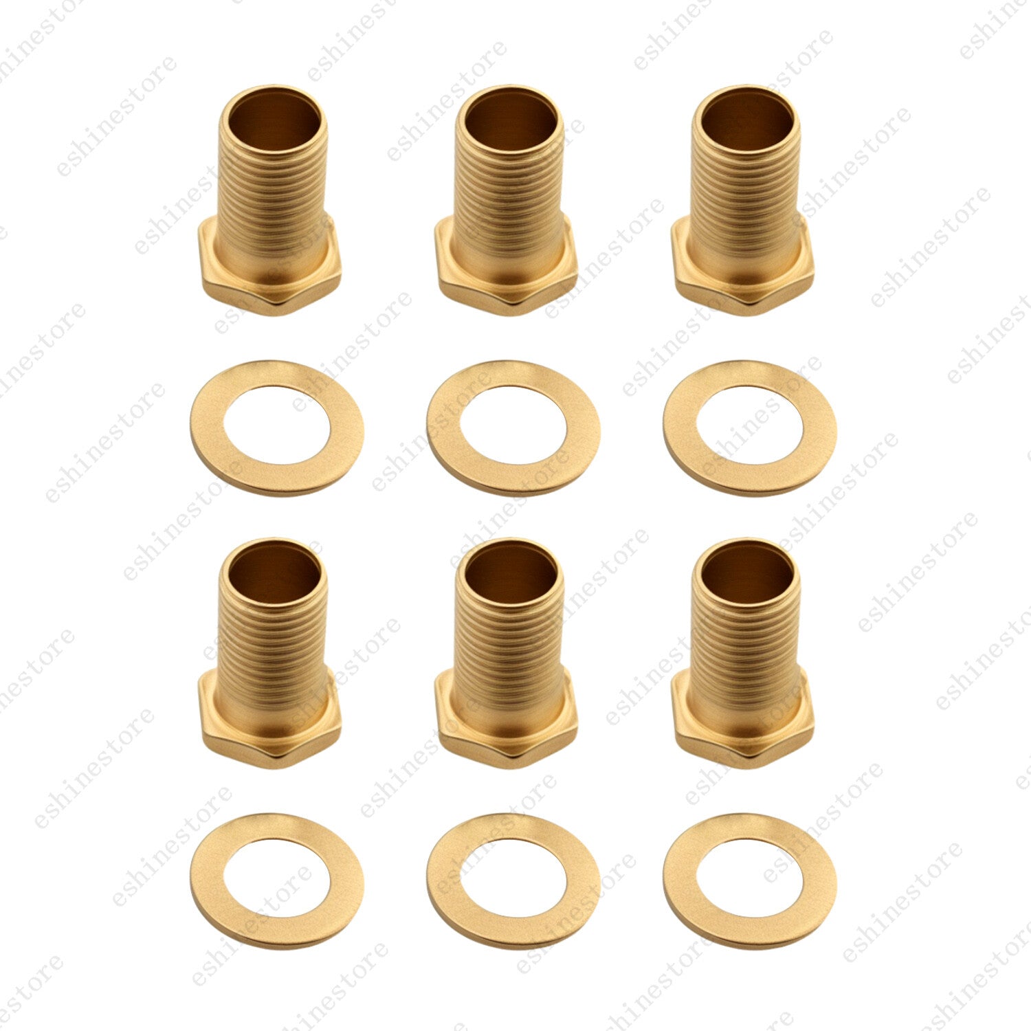 1 Set (6 Pcs) Guitar Machine Heads Tuners Nuts/ Bushings/Ferrules and Washers