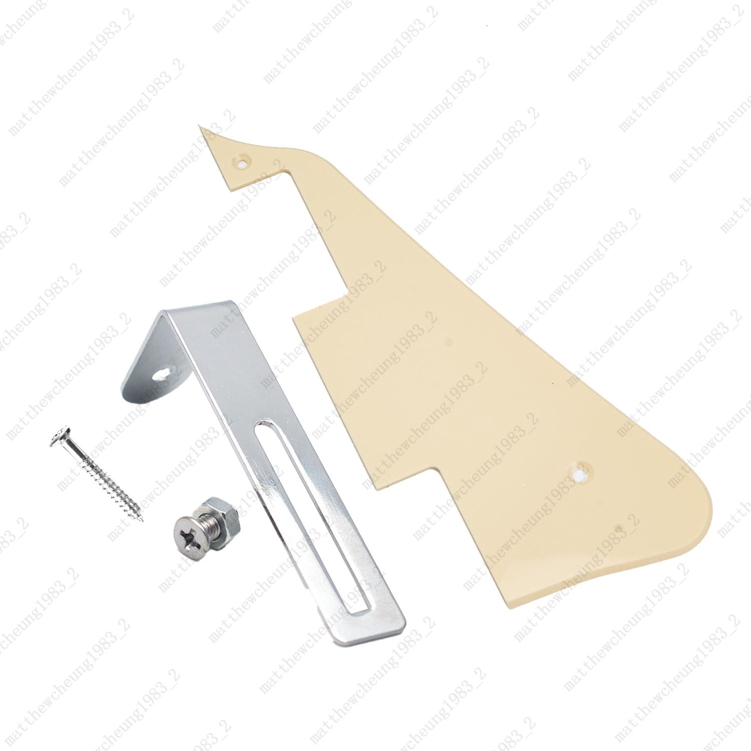 Multicolor Guitar Pickguard with Chrome Bracket Mounting Screws Set for Les Paul