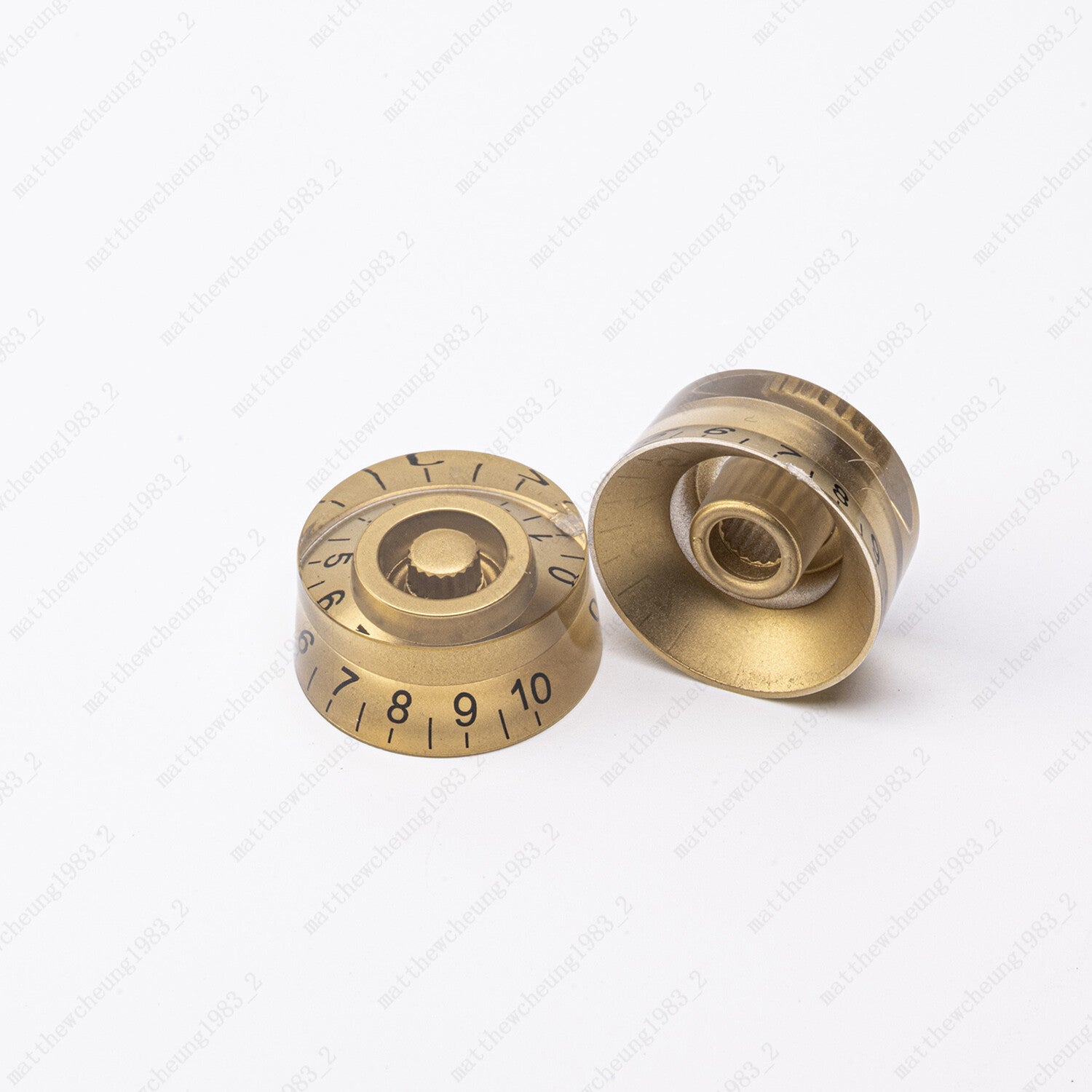 4 Pcs Golden Amber Guitar Control Knobs Speed Knobs for Les Paul SG Guitar