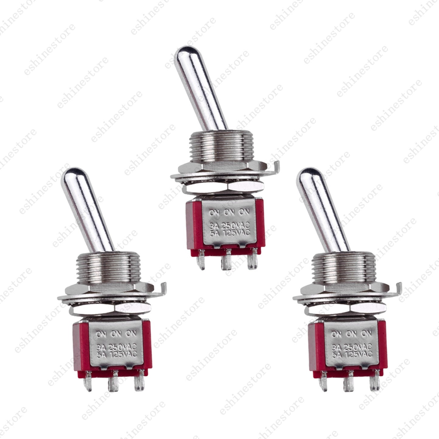 1/3/5 PCS Guitar/AMP Fat Bat Toggle Switch DPDT 6 Pin 3-Way ON ON ON Sealed