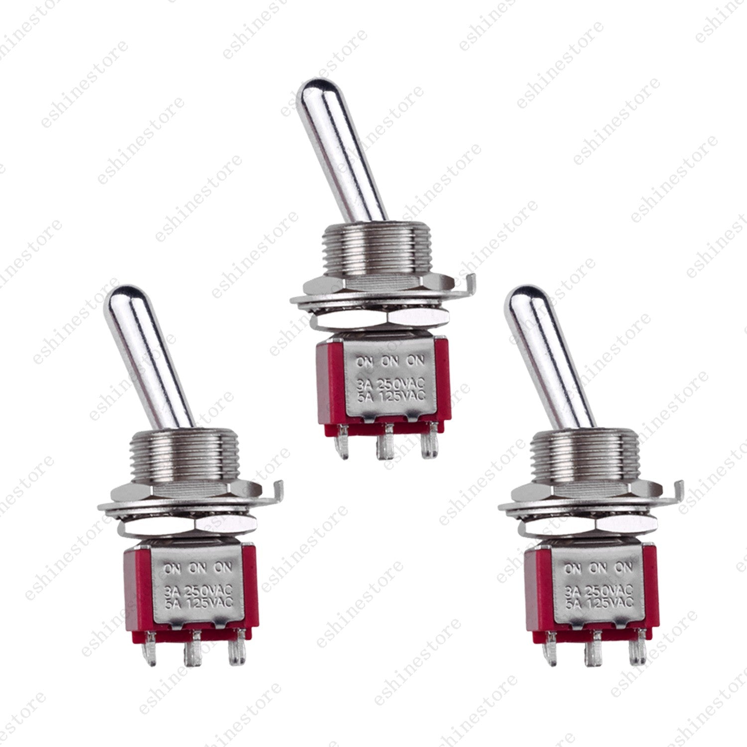 1/3/5 PCS Guitar/AMP Fat Bat Toggle Switch DPDT 6 Pin 3-Way ON ON ON Sealed