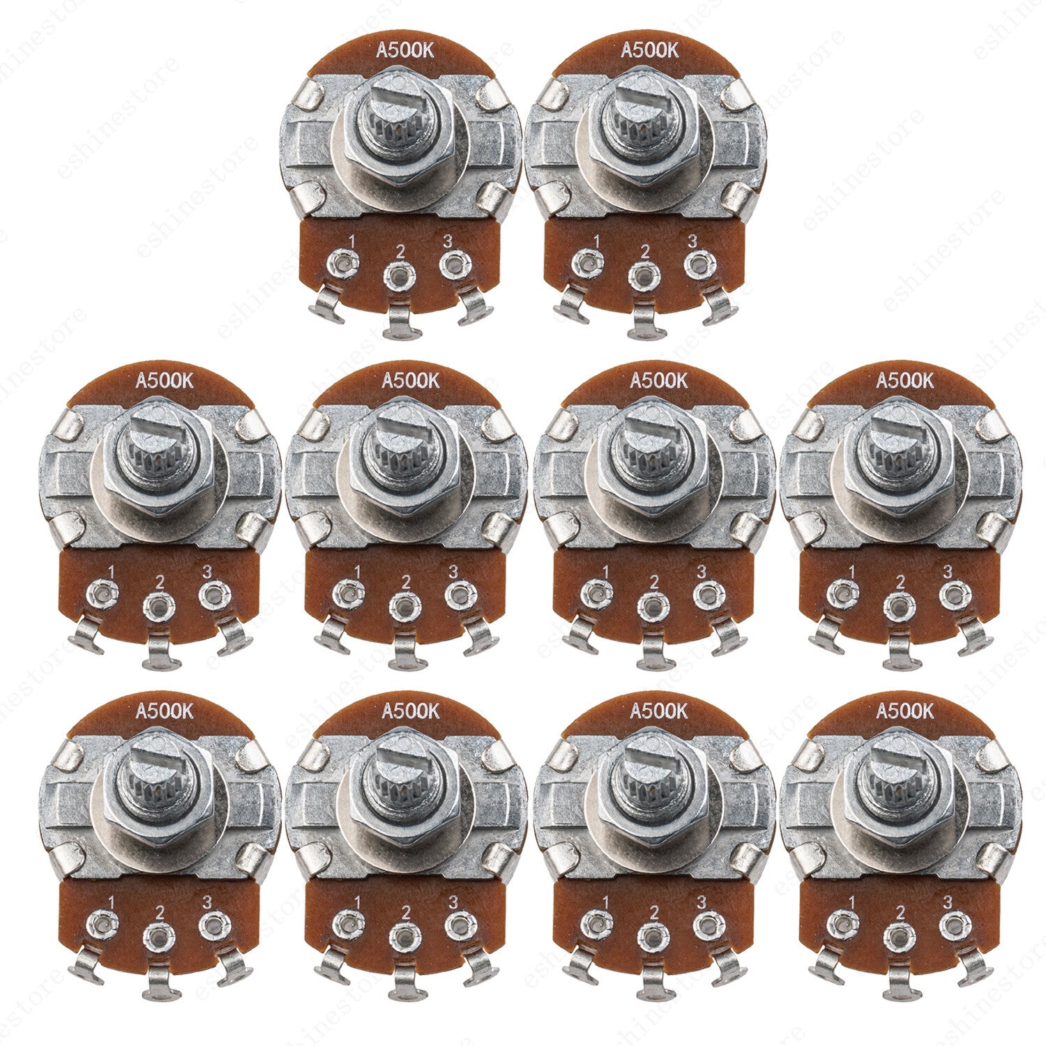 1-10Pcs Guitar Large Potentiometer Long 18mm A/B 250k 500k Volume Tone Taper Pot