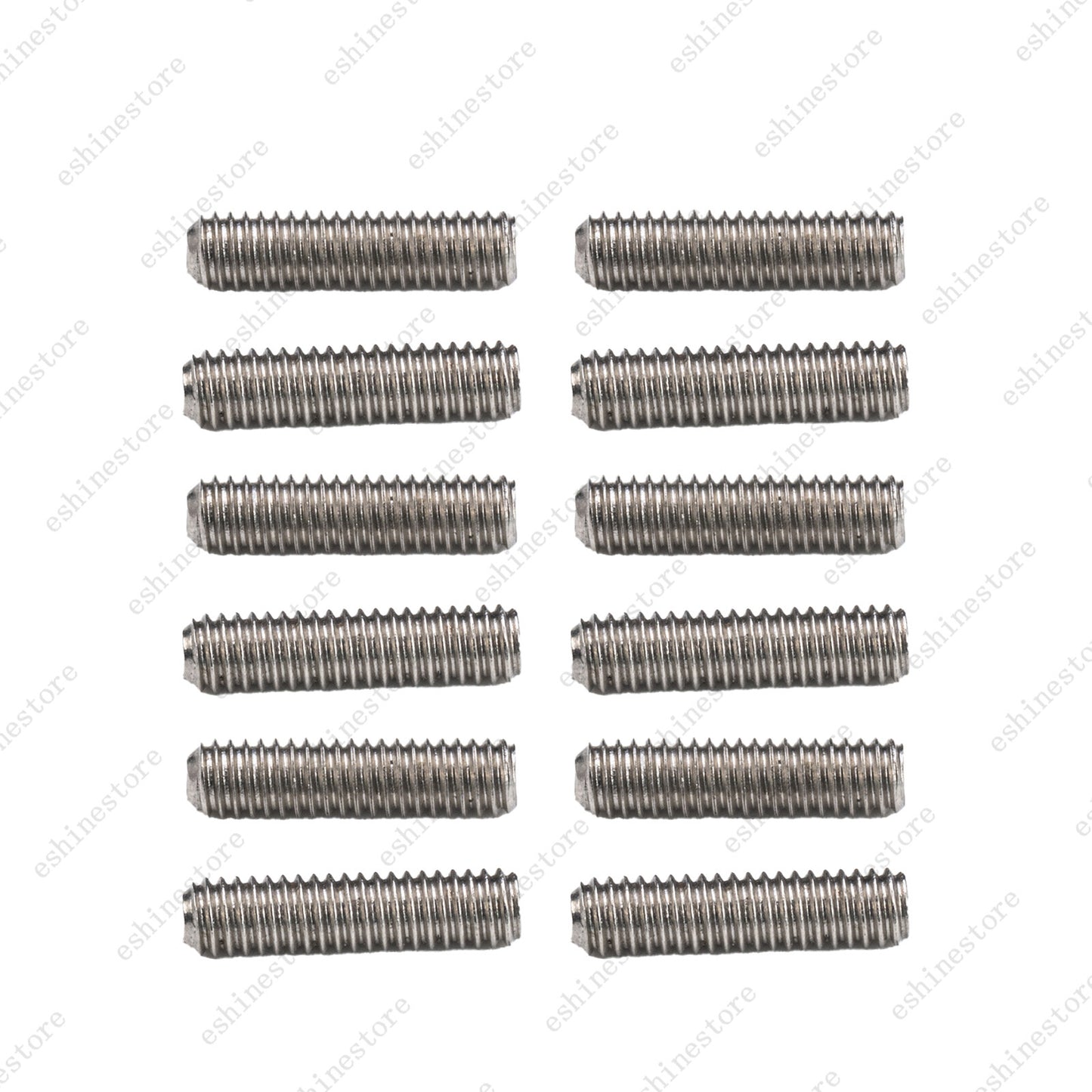 12x Guitar Bridge Saddle Height Adjustment Screws M2.5x10 thread For Strat Tele
