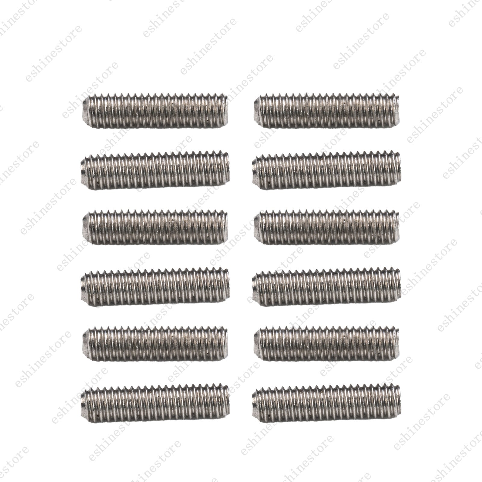 12x Guitar Bridge Saddle Height Adjustment Screws M2.5x10 thread For Strat Tele